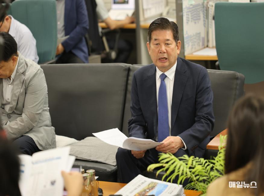 최계운 이사장이 기자간담회를 하고 있다. ⓒ 인천환경공단 최계운이사장이기자간담회를하고있다.0.JPG