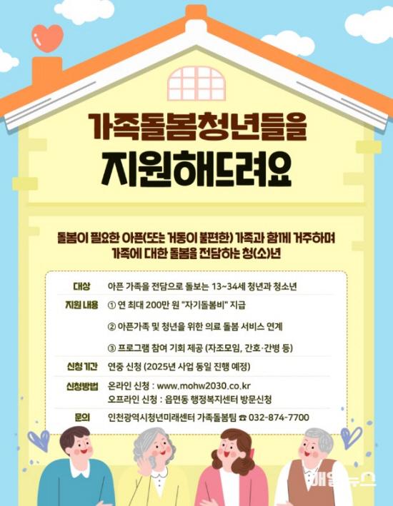 인천시, 가족돌봄청(소)년 지원 사각지대 해소에 나선다 ⓒ 인천시 image010.jpg