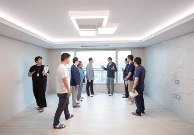 한들지구 아파트 현장점검 나선 강범석 구청장