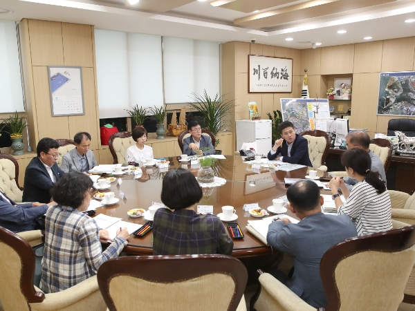 김정헌 인천 중구청장, 시 소통관에 제물포 르네상스, 영종 교통 환경 개선 등 현안 건의
