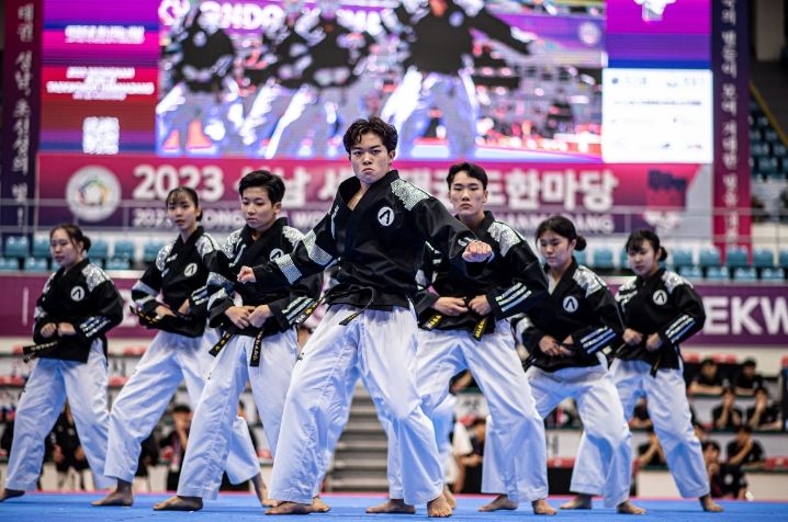 지난해 7월 21일부터 24일까지 경기도 성남시에서 열린 ‘2023 성남 세계태권도한마당’ 경연 모습