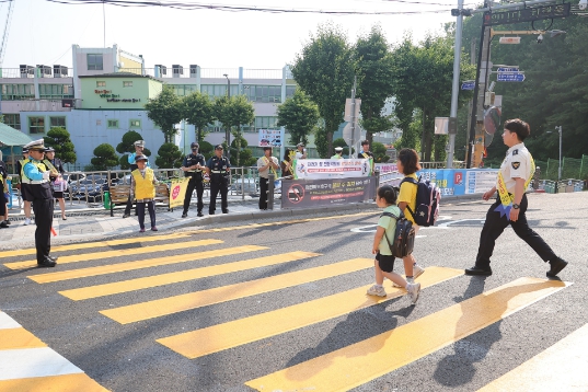 미추홀구, 용정초 안전한 등하굣길을 위한 교통안전 캠페인